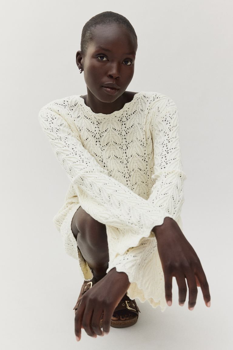 Pointelle-knit dress | H&M (UK, MY, IN, SG, PH, TW, HK)