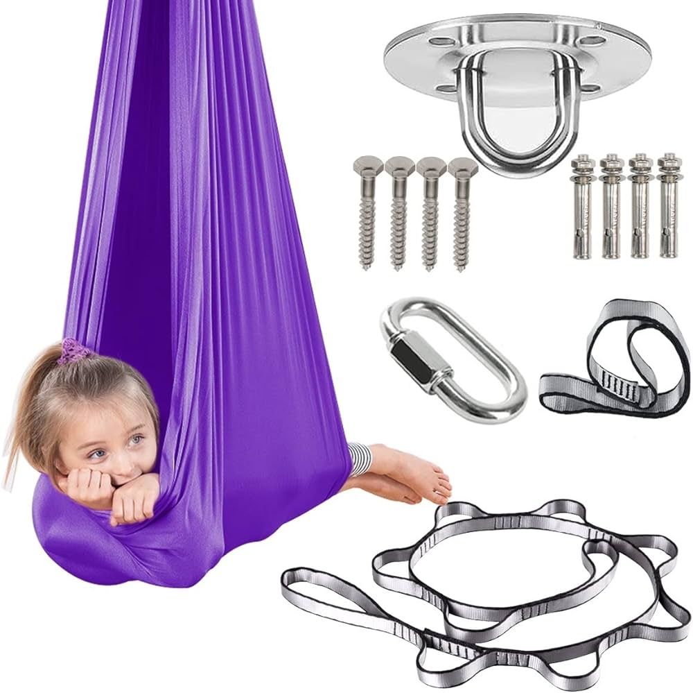 Therapy Sensory Swing for Kids and Adult Indoor Cuddle Swing Outdoor Hammocks Has Calming Effect ... | Amazon (US)