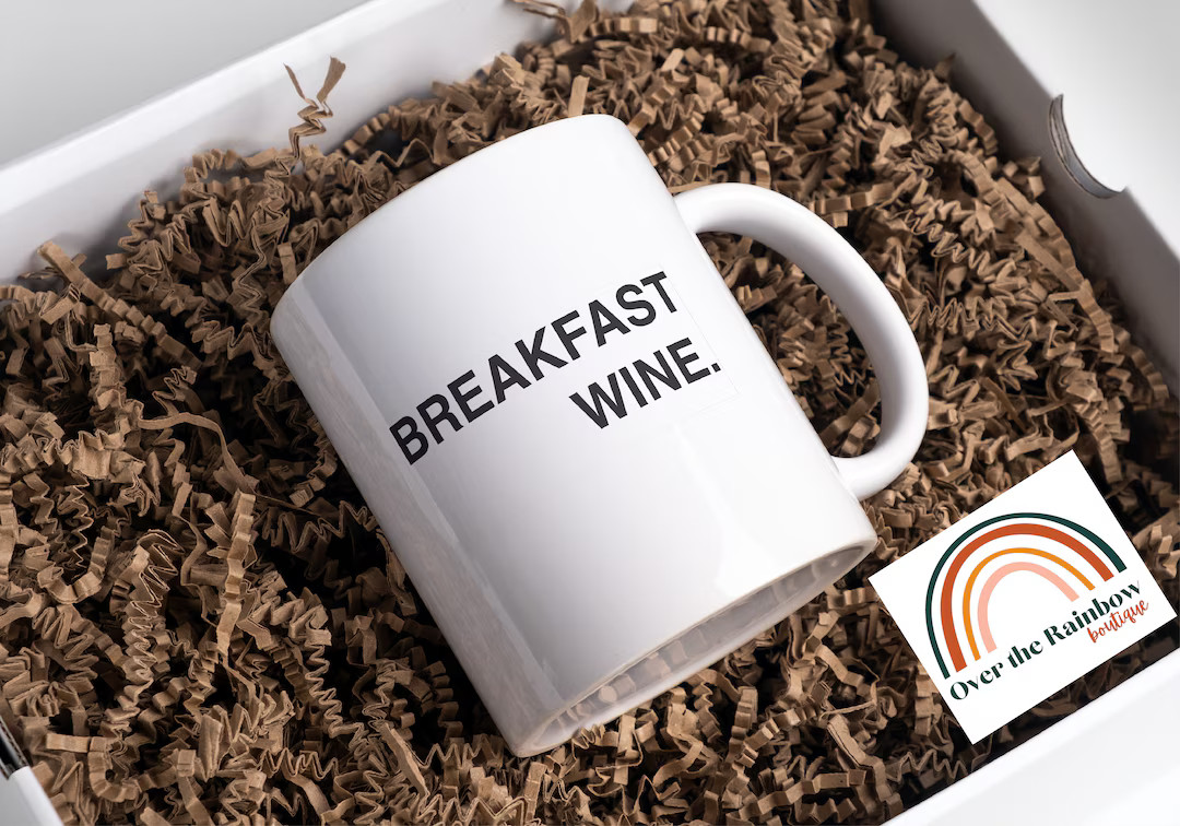 Breakfast Wine Coffee Mug - Etsy | Etsy (US)