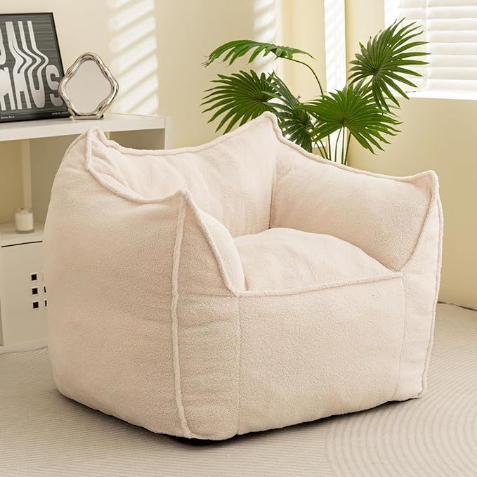 HIGOGOGO Artistic Bean Bag Chair Sofa, Big Comfy Sofa Chair for Bedroom Living Room, Bean Bag Laz... | Amazon (US)