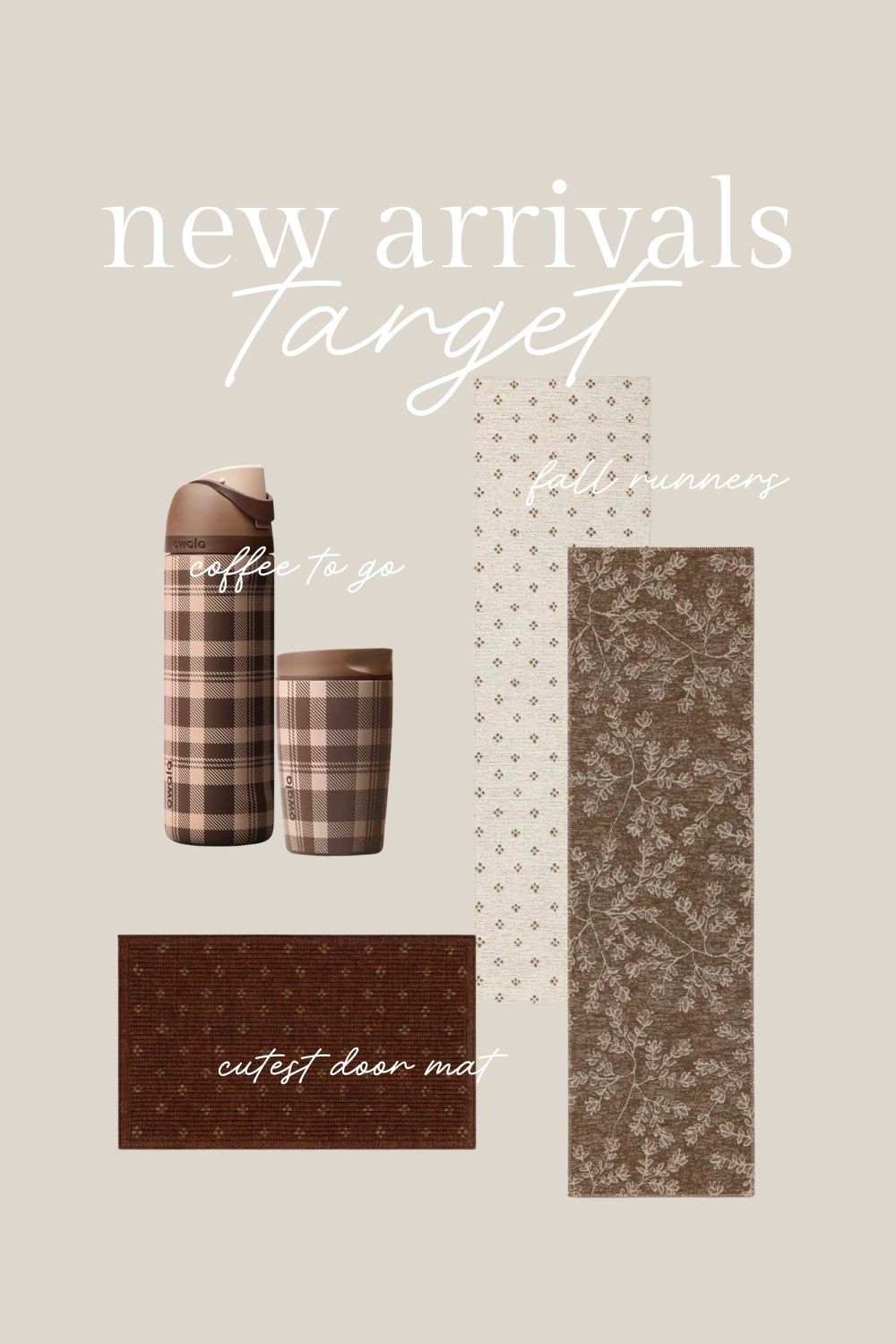 New for Fall at Target! The cutest Fall door mats and runners. New plaid Owala water bottles and travel coffee mugs.

#LTKSeasonal #LTKHome