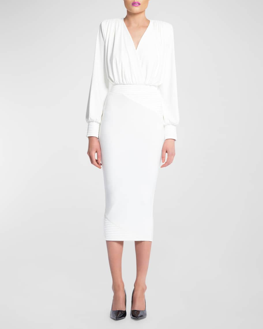 ZHIVAGO Lover Man Cocktail Dress with Satin Panels | Neiman Marcus