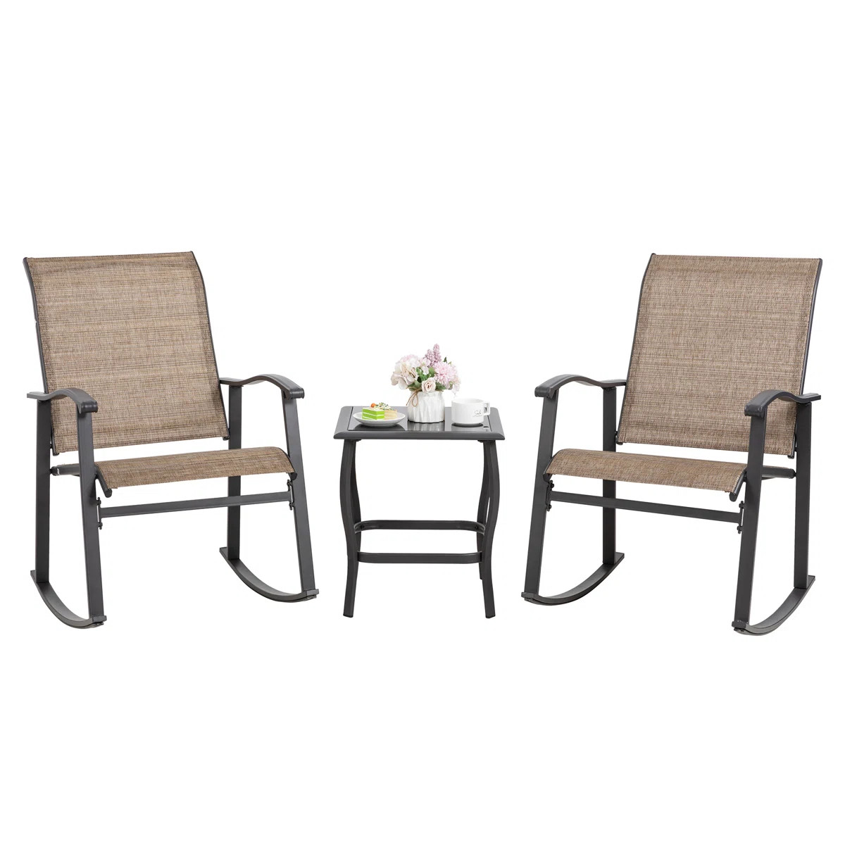 Armyn 3 Piece Outdoor Furniture Rocking Patio Set | Wayfair North America