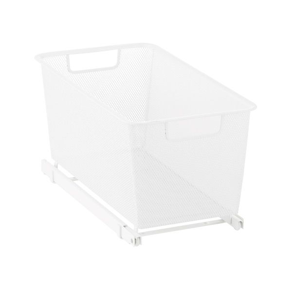 Elfa X-Narrow 2-Runner Cabinet-Sized Mesh Easy Glider White | The Container Store