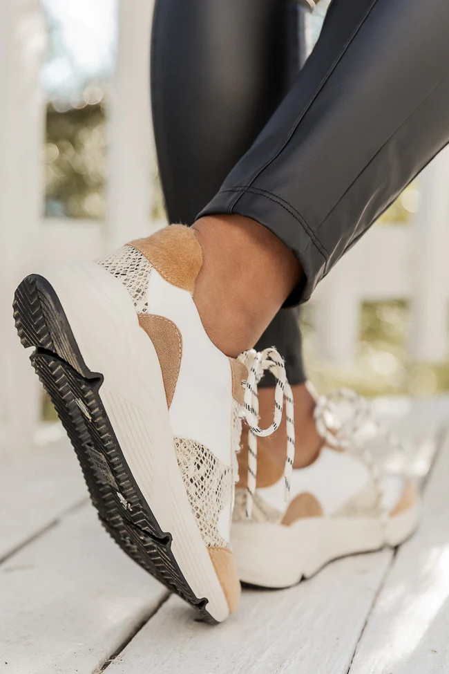 Penelope Tan Funky Platform Sneaker | Pink Lily