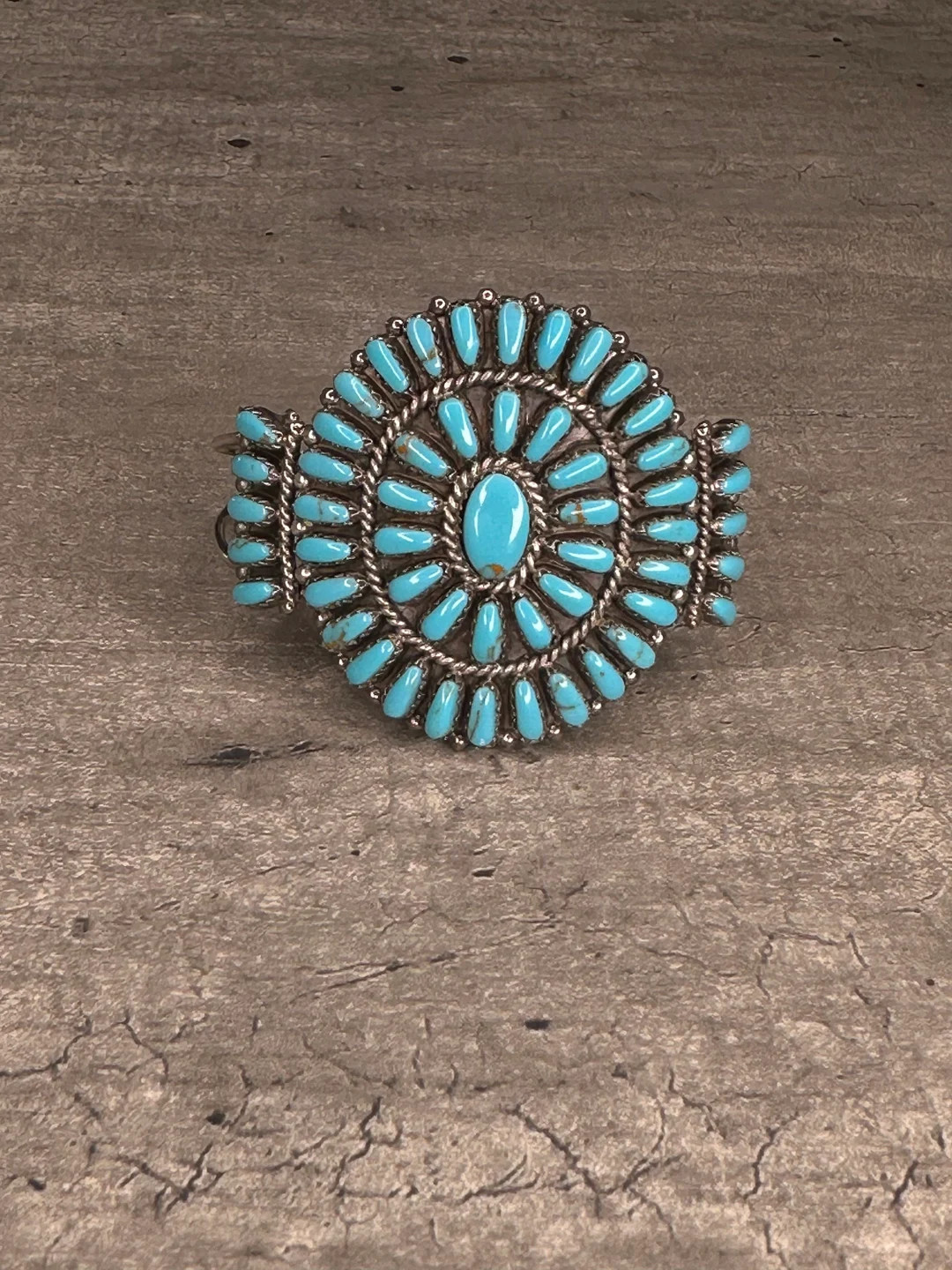 Navajo Turquoise Woman's Cluster Cuff Bracelet - Etsy | Etsy (US)