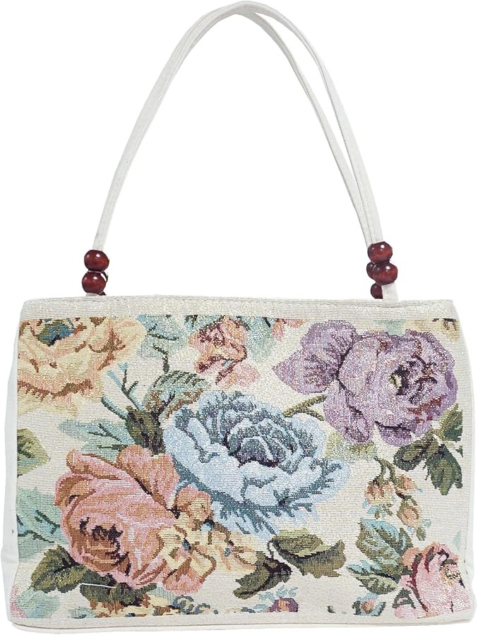 Women Vintage Hobo Canvas Purse Ethnic Embroidery Tote Bags Shoulder Shopper Handbag | Amazon (US)