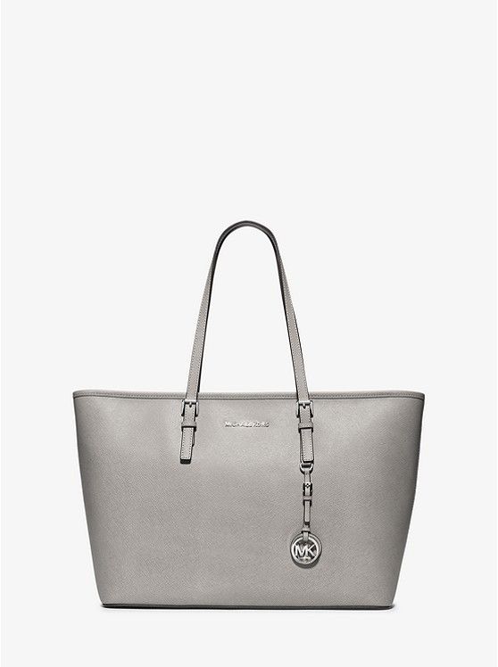 Jet Set Travel Medium Saffiano Leather Top-Zip Tote | Michael Kors US