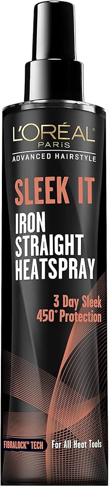 L'Oréal Paris Advanced Hairstyle Sleek It Iron Straight Heat Spray, 5.7 Ounce | Amazon (US)