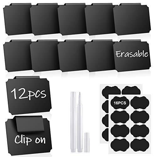 12PCS Basket Labels, Premium Bin Basket Labels Clip On, Pantry Basket Labels Tags for Storage Bins Fabric Cubes Wicker Organization | Amazon (US)