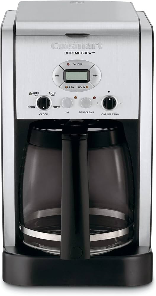 Cuisinart DCC-2650P1 Extreme Brew 12-Cup Programmable Coffeemaker, Black/Stainless Steel,Silver | Amazon (US)