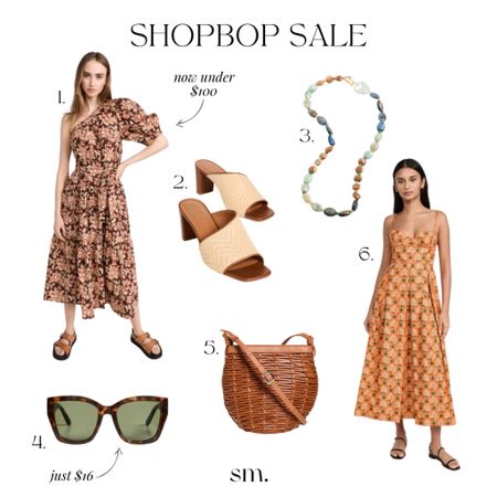 Shopbop sale: up to 70% off select styles though 10/5

STAUD rattan and leather heels, Agua by Agua Bendita Mambo Herbal Midi Dress, mix bead necklace, woven crossbody bag, one shoulder floral dress, AIRE Haedus  tortoise shell sunglasses 



#LTKsalealert #LTKSeasonal