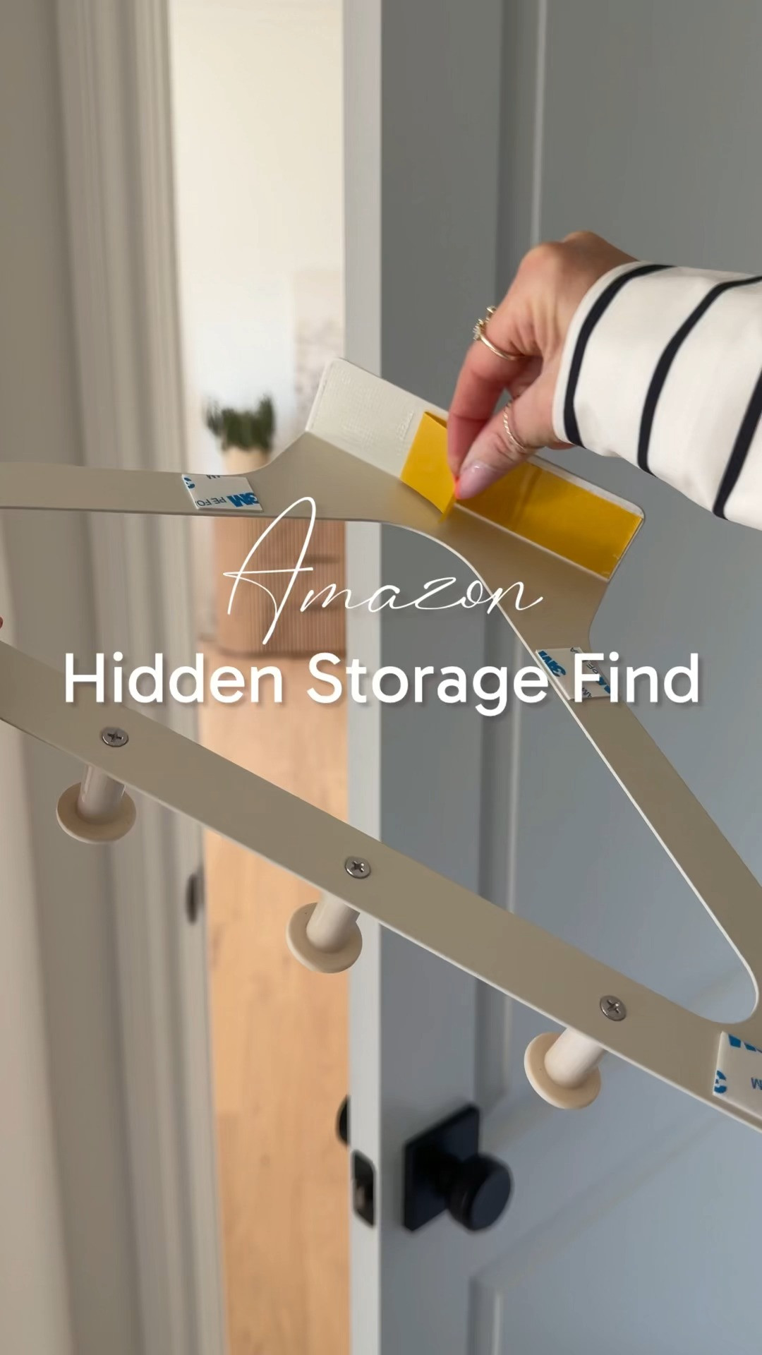 This hidden storage find is ultra slim, fits perfectly over the top of your door, and I love that the adhesive can’t be seen from the other side, so it looks clean while adding extra storage. It’s truly one of my favorite hidden storage gems for closets, bathrooms, laundry rooms, or anywhere you need a little more space without the clutter. 

 #LTKHome