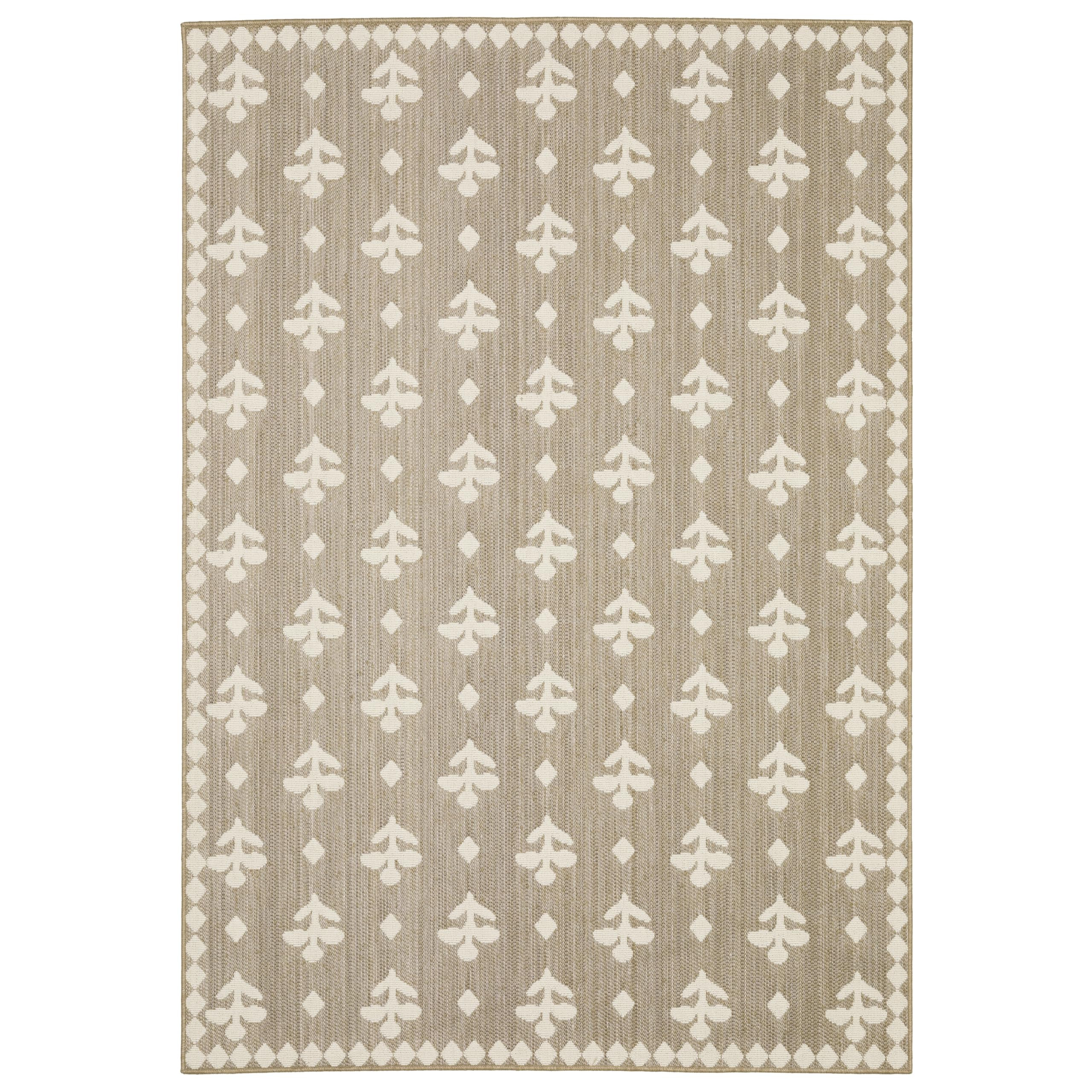 Amazon.com: Oriental Weavers Row Zarina ZAR02 - Machine Woven Indoor/Outdoor Area Rug - 3'3" x 5' - in Tan, Beige - Casual Style Patio, Deck, Porch, Living Area Rug : Home & Kitchen | Amazon (US)