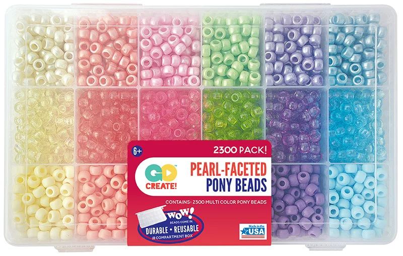 The Beadery Extravaganza Bead Box Pearl & Faceted Kit, 19.75 Oz., 2300 Count | Walmart (US)