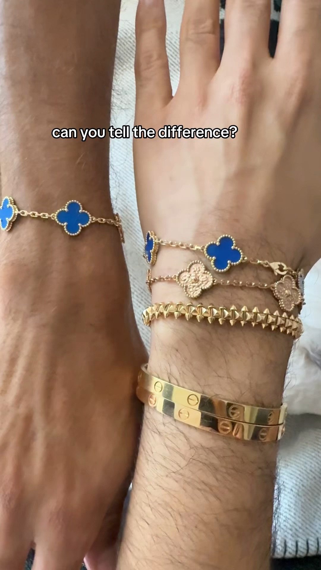 Can you tell the difference? #vancleef #vca #vancleefbracelet #shopaholic #alhambra

#LTKU #LTKselfcare #LTKBeauty