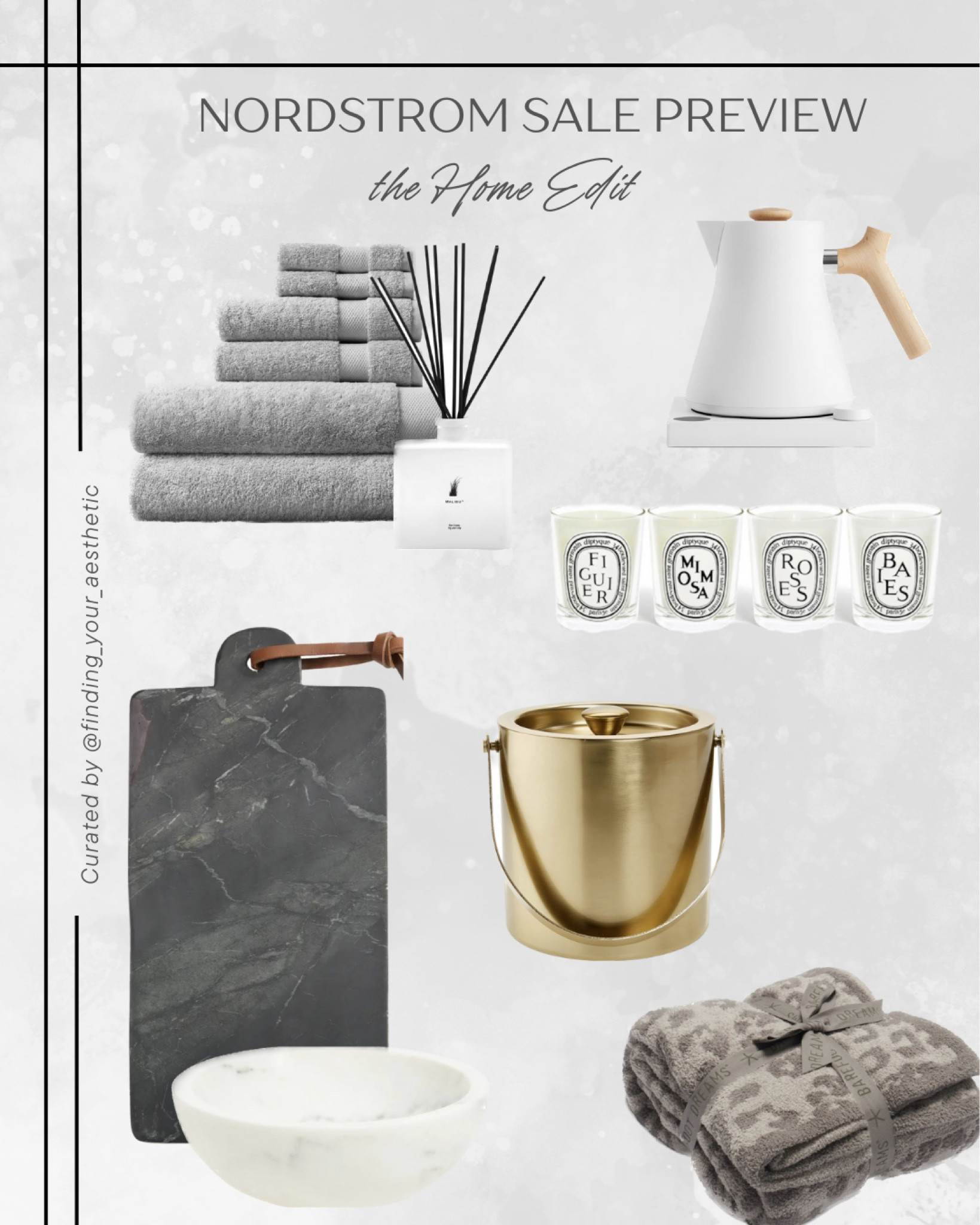 Nordstrom Anniversary Sale - the Home Edit

Cozy blanket, living room throw, barefoot dreams, ice bucket gold, bar cart ice bucket, marble bowl, marble cheeseboard, serving board marble, dyptique candles, figuier, baies candle, electric kettle modern, tea kettle, bathroom towels Grey, boll & branch, reed diffuser, home sale

#LTKxNSale #LTKunder100 #LTKhome