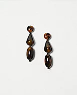 Tortoiseshell Print Geo Triple Drop Earrings | Ann Taylor (US)