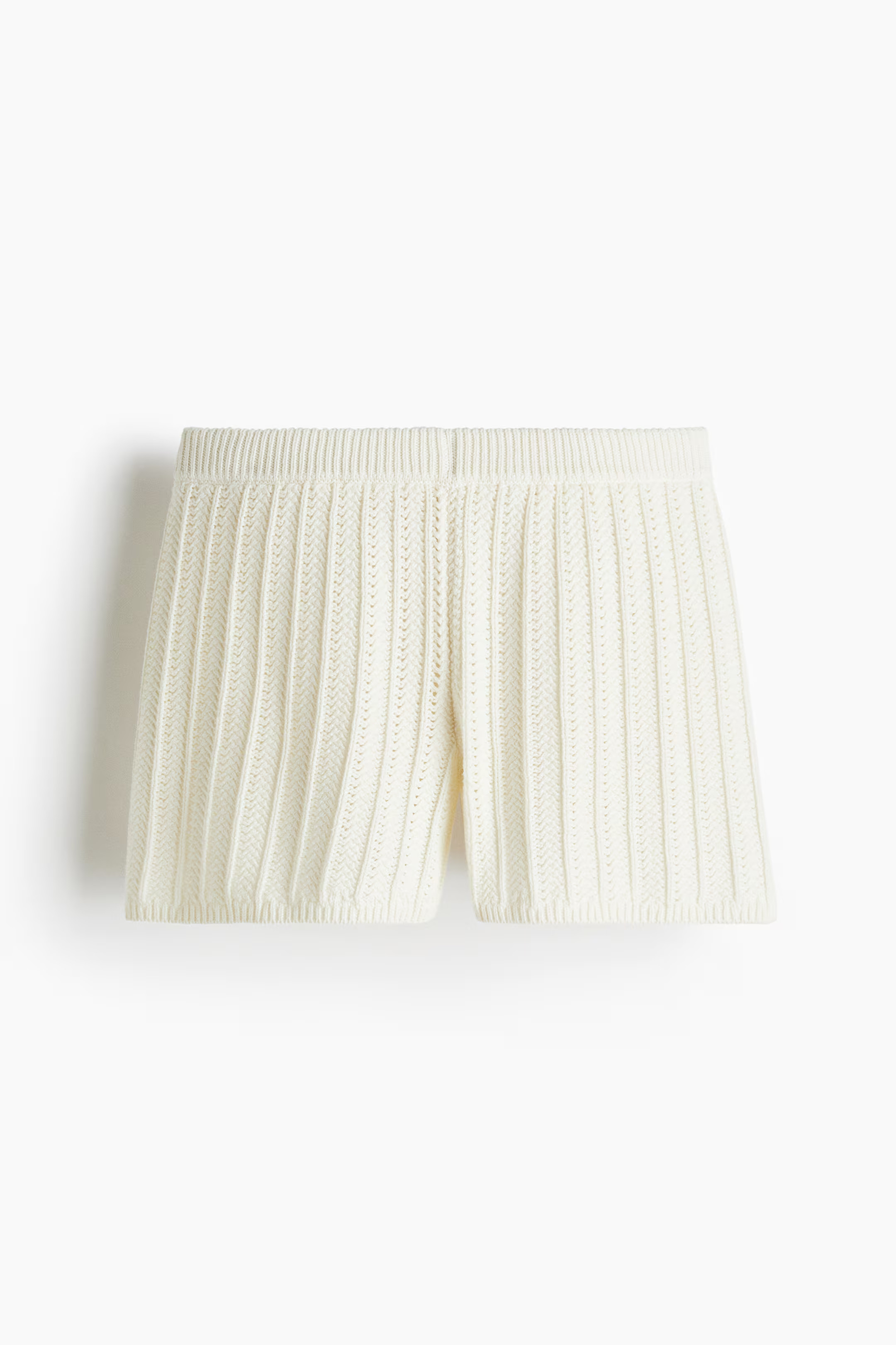 Pointelle-knit cotton shorts | H&M (UK, MY, IN, SG, PH, TW, HK)