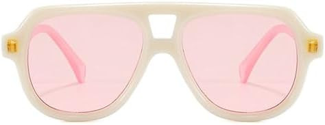 willochra Retro Double Bridges Pilot Men Rivets Sunglasses Fashion Clear Gradient Shades UV400 Wo... | Amazon (US)