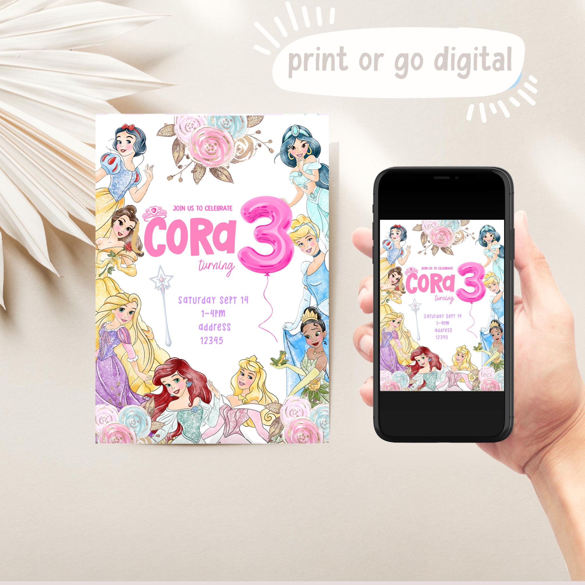 princess birthday themed invitation on Etsy!

#LTKParties #LTKKids #LTKFindsUnder50