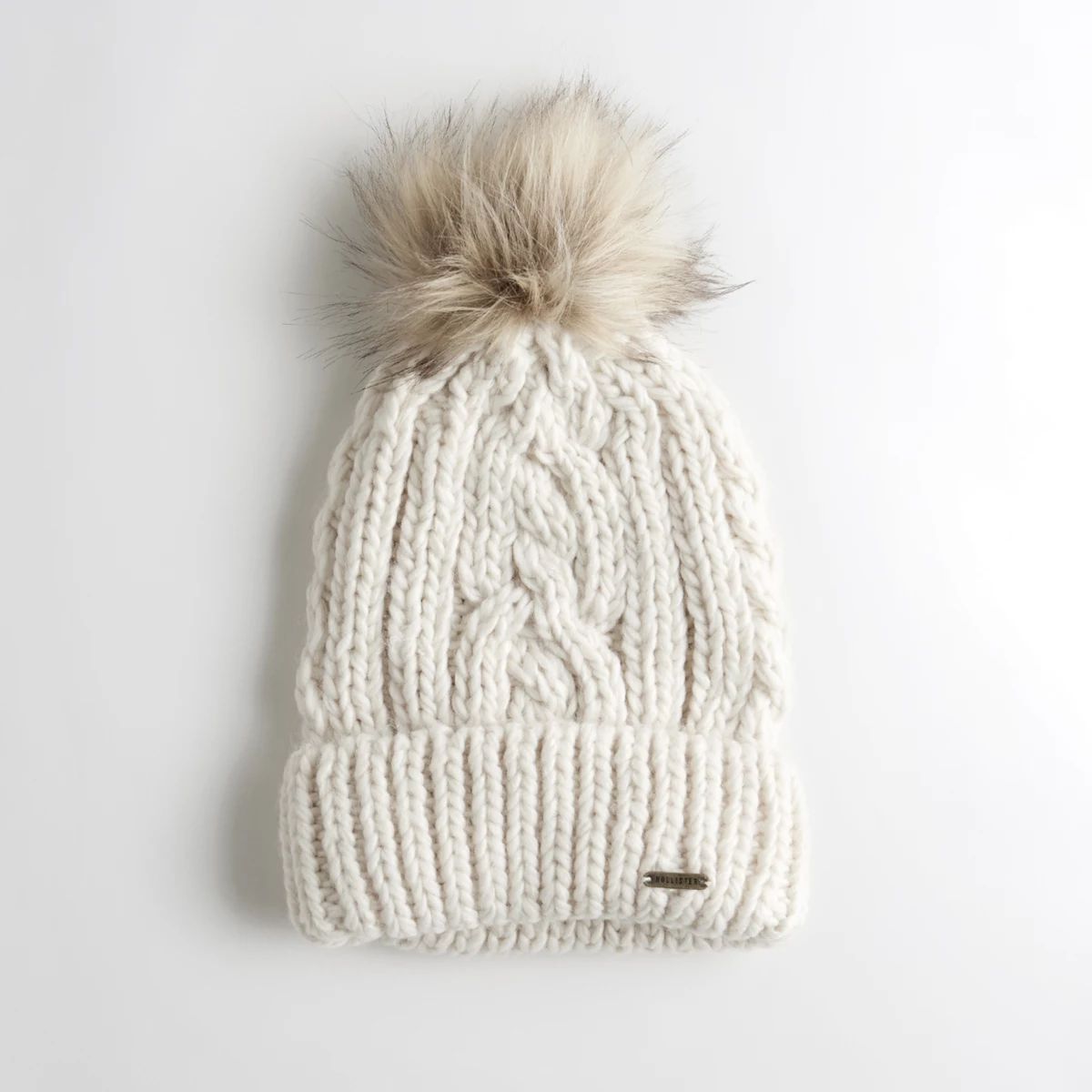 Girls Cable Pom Beanie from Hollister | Hollister US