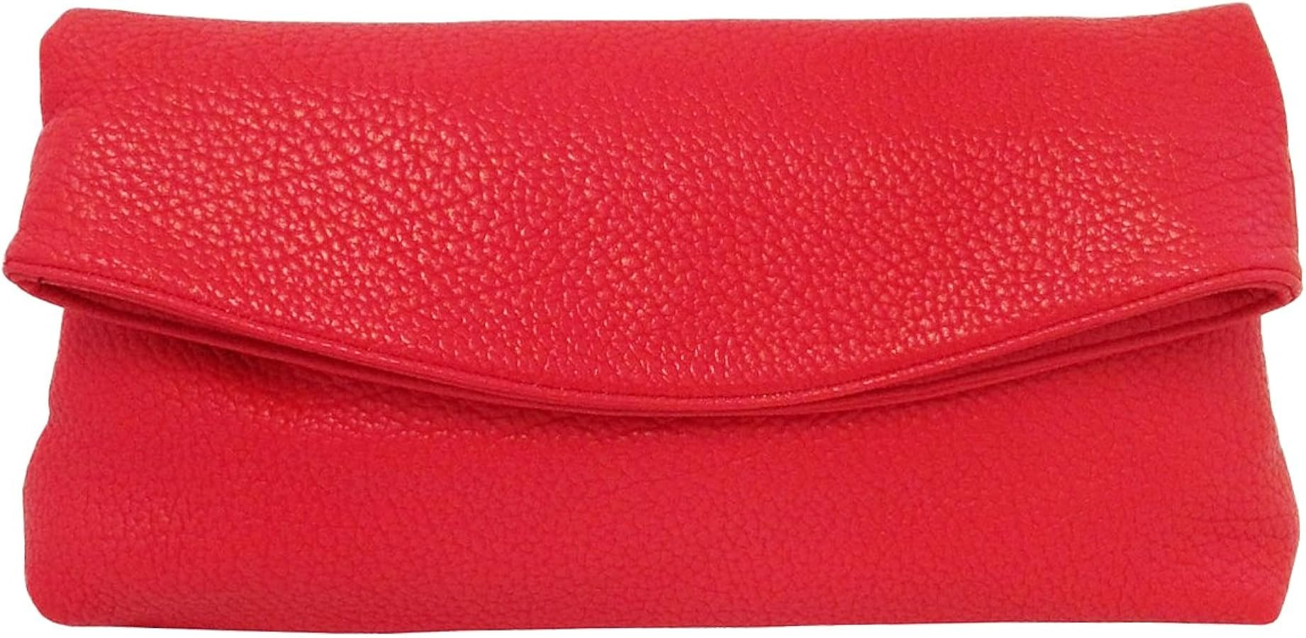 JNB Faux Leather Oversize Foldover Clutch | Amazon (US)