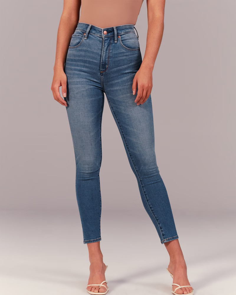 High Rise Super Skinny Ankle Jeans | Abercrombie & Fitch (US)