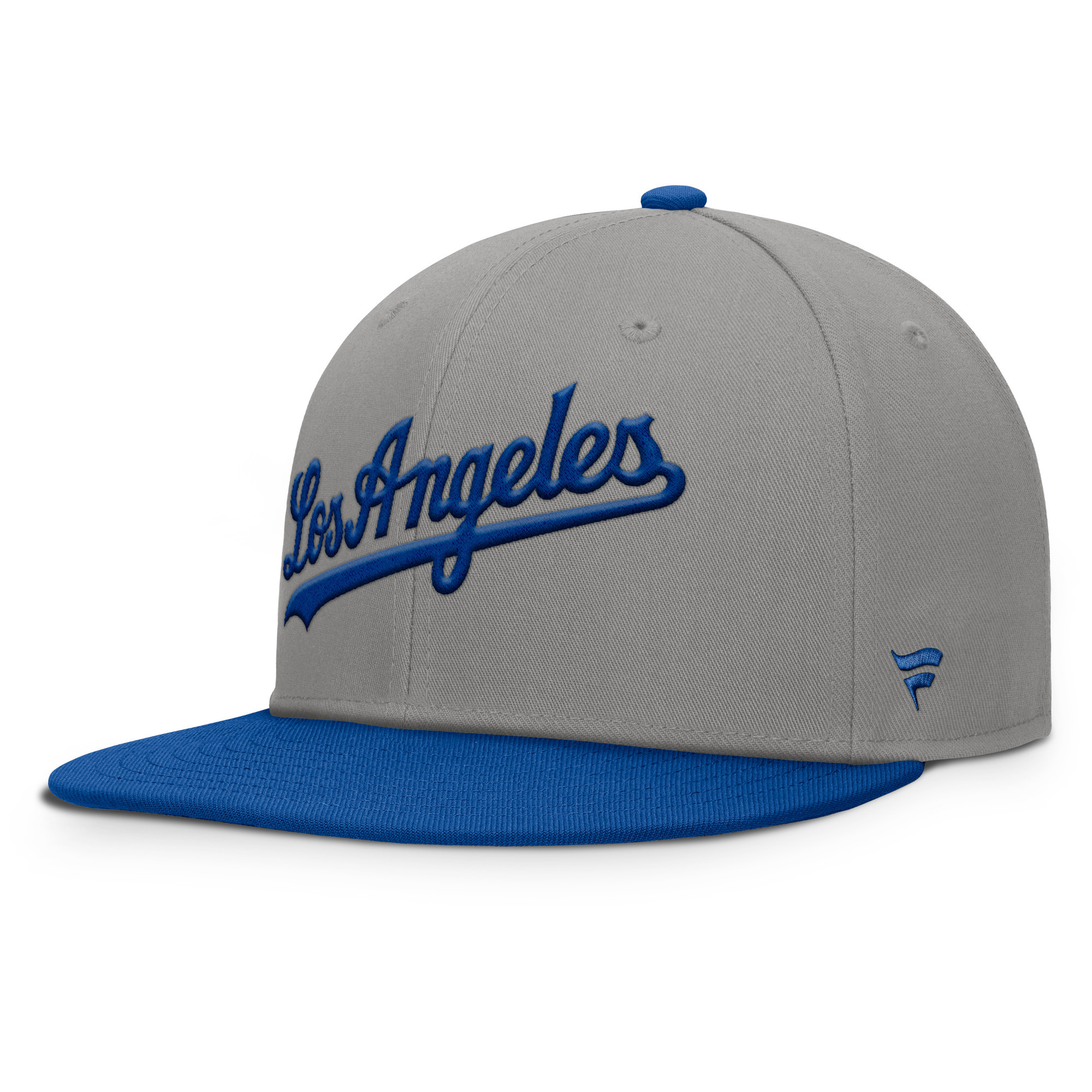 Men's Fanatics Gray/Royal Los Angeles Dodgers Clubhouse Dugout Fitted Hat | Fanatics