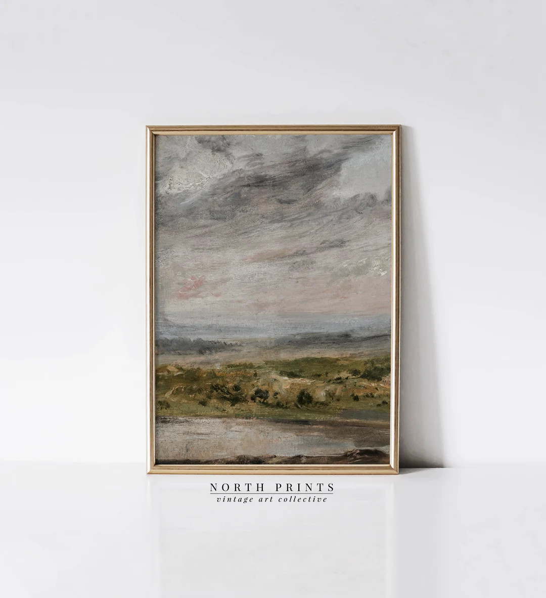 Moody Vintage Countryside Landscape Oil Painting | Kitchen Shelf Decor | PRINTABLE Download | 116... | Etsy (US)