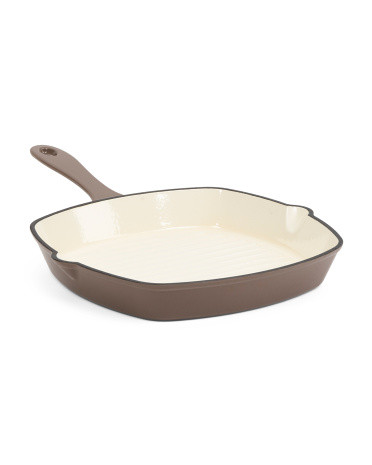10.5in Cast Iron Enamel Grill Fry Pan | TJ Maxx