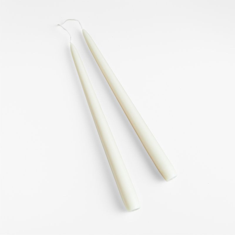 Dipped Linen Taper Candles, Set of 2 + Reviews | Crate and Barrel | Crate & Barrel