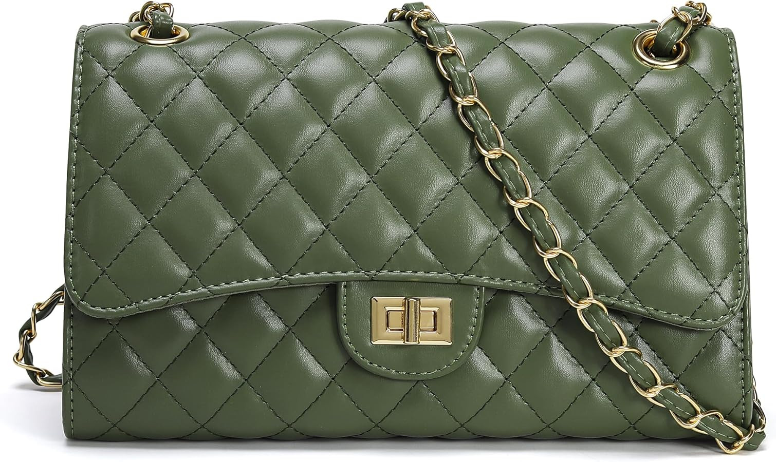 Quilted Crossbody Bag for Women Trendy Ladies Shoulder Bag PU Leather Cross Body Purses Satchel H... | Amazon (US)