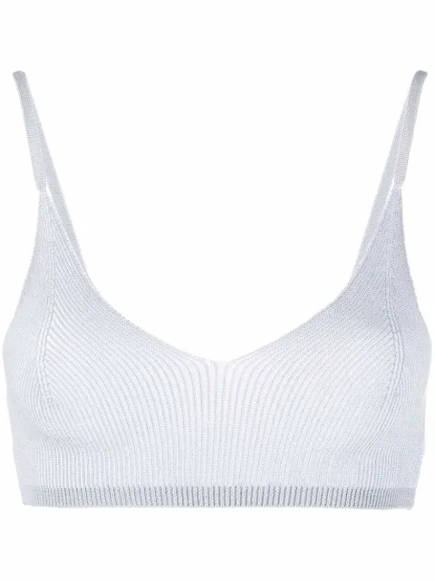 Jacquemus Gestricktes Valensole Cropped-Bralet - Farfetch | Farfetch Global