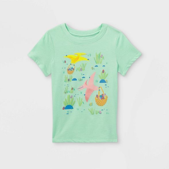 Toddler Boys' Dino Egg Hunt Graphic Short Sleeve T-Shirt - Cat & Jack™ Mint Green | Target