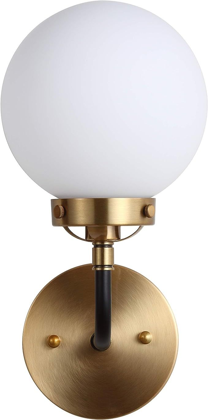 JONATHAN Y 1-Light 6" Brass Wall Sconce, Brass Gold/Black, Modern, Bulb Included, 1-Bulb (JYL9056... | Amazon (US)