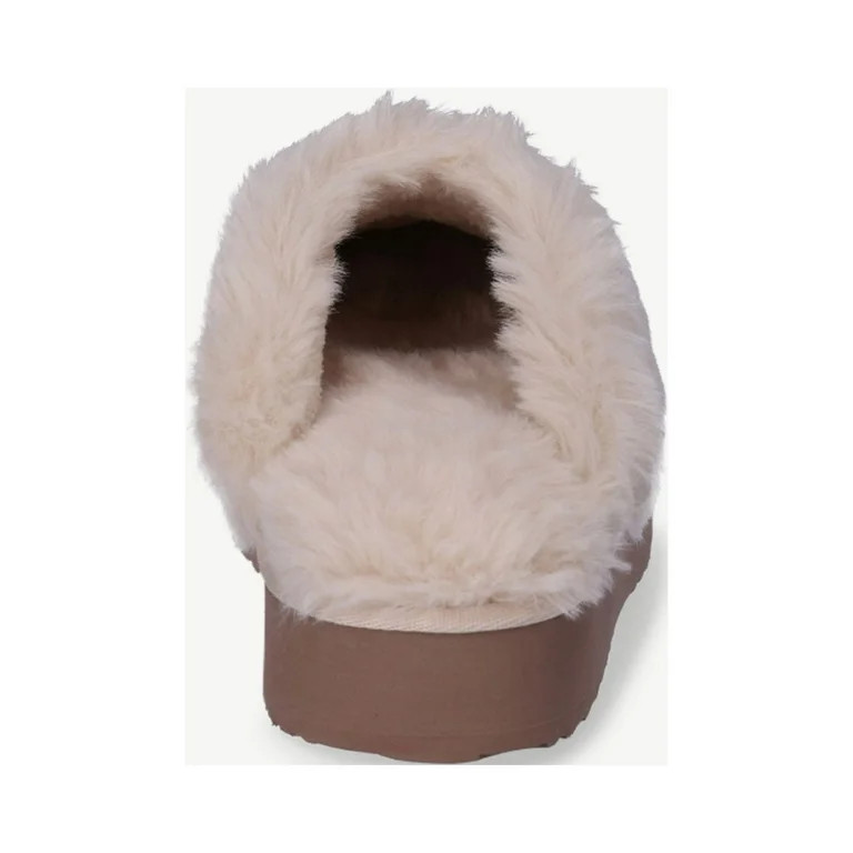Joyspun Women's Suede Platform Clog Slippers | Walmart (US)
