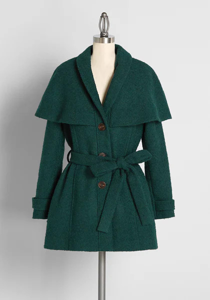 On The Case Capelet Belted Coat | ModCloth