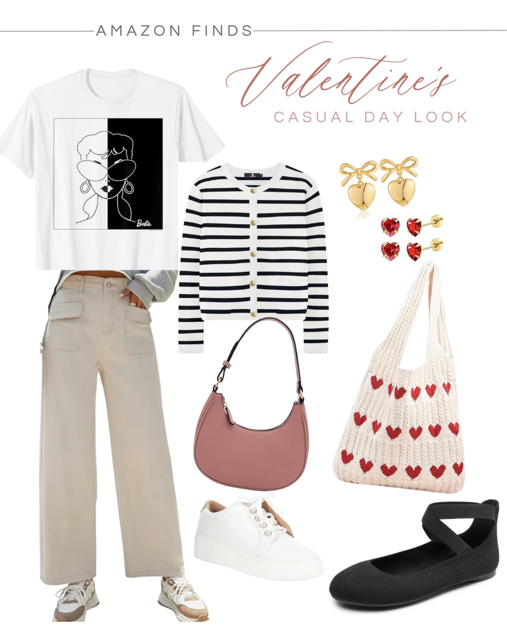 Casual cute Valentine’s Day outfitt