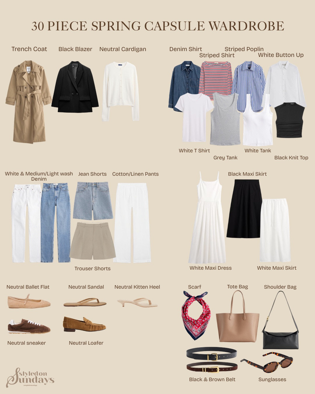 30 piece spring capsule wardrobe! Everything you need in your closet this spring! 

#LTKmomlife #LTKootd #LTKSeasonal