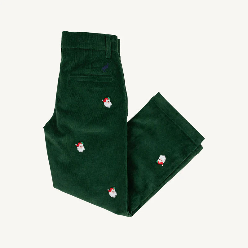 Critter Prep School Pants (Corduroy) - Grier Green with Nantucket Navy | The Beaufort Bonnet Company