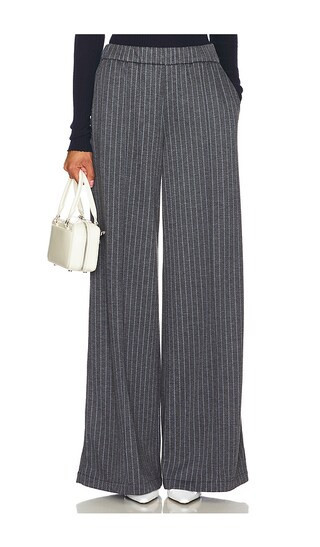 SPRWMN Wide Leg Pants With Pintuck in Grey. - size L | Revolve Clothing (Global)