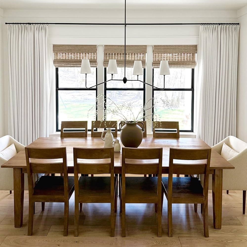 Pinch Pleated Curtains 96 Inches Long,Linen Blackout Curtains with Blackout Lining Drapery Panel ... | Amazon (US)