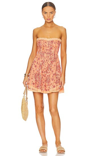 Claire Bandeau Dress in Orange Bijou Batik | Revolve Clothing (Global)