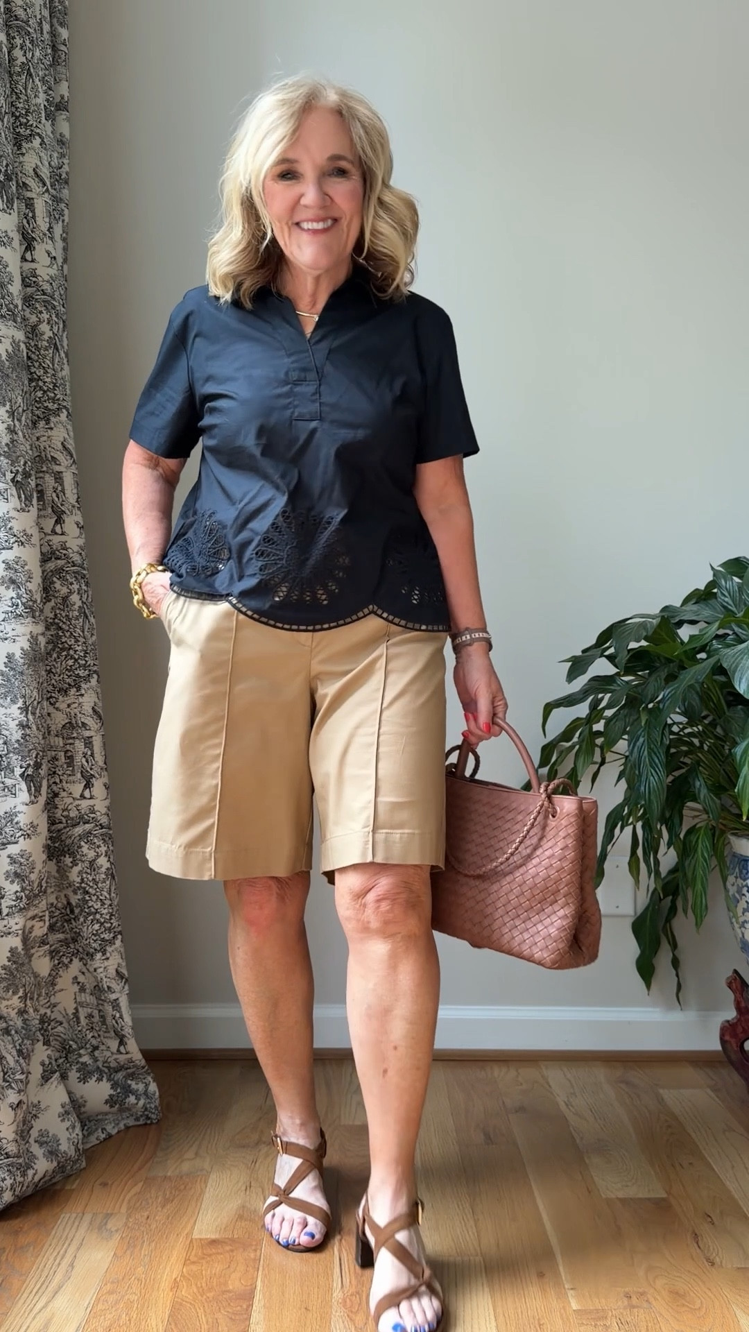 Top size medium petite 
Shorts size 8 petite 

Bermuda shorts 

#LTKSaleAlert #LTKPetite #LTKOver40