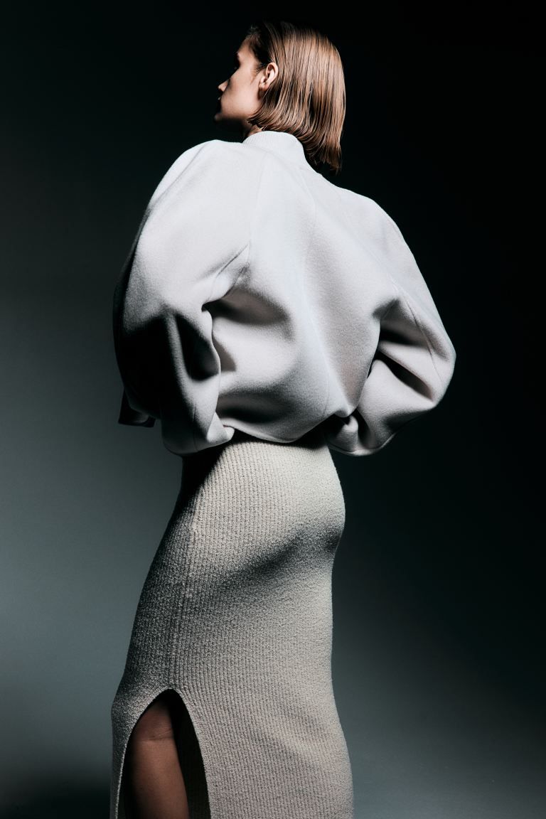 Rib-knit skirt - Cream - Ladies | H&M GB | H&M (UK, MY, IN, SG, PH, TW, HK)