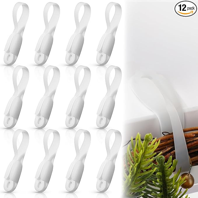12 Pcs Christmas Garland Hanger for Mantle Cord Bundlers Cord Organizer for Appliances, Self Adhe... | Amazon (US)