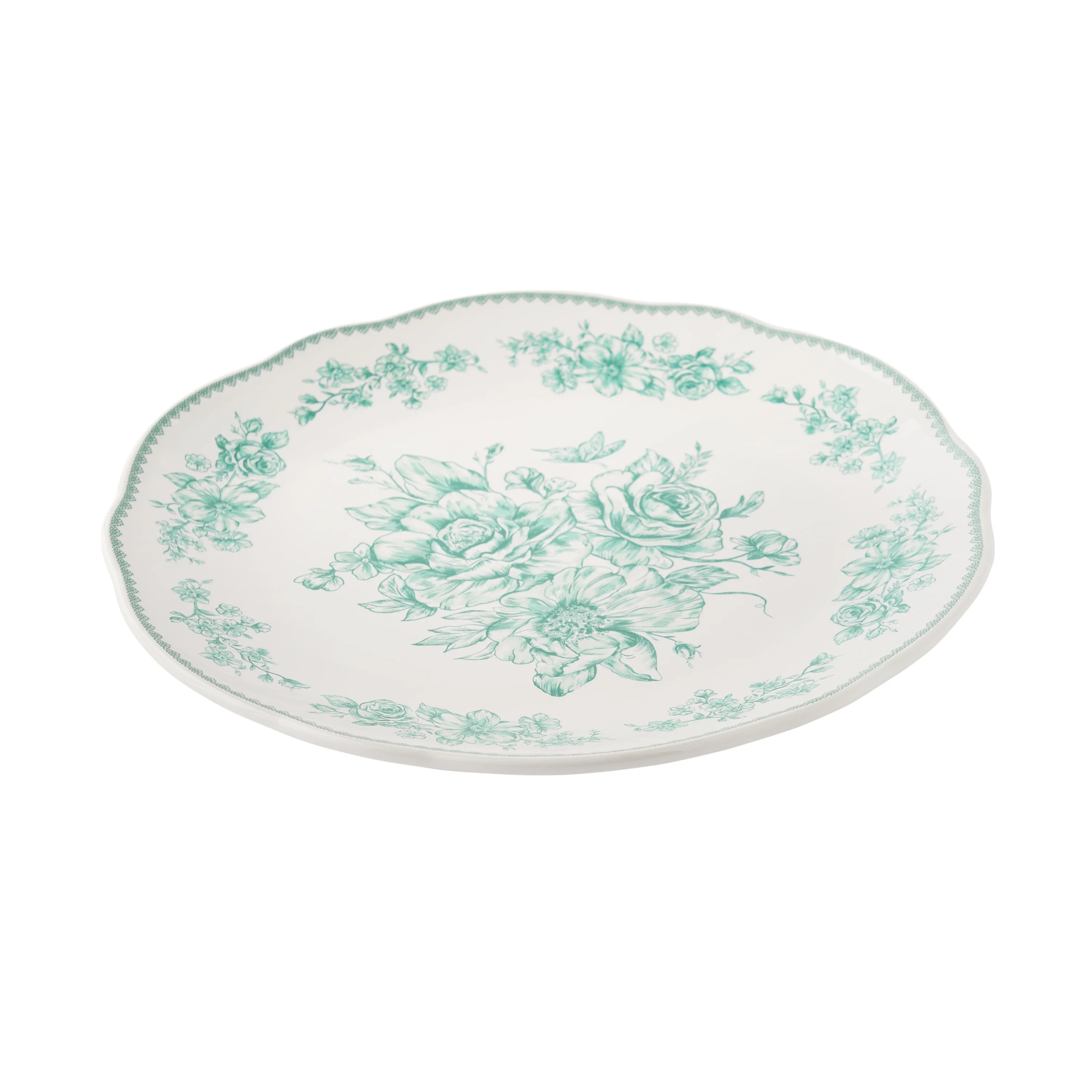 The Pioneer Woman Agatha Stoneware Dinner Plate, Green | Walmart (US)
