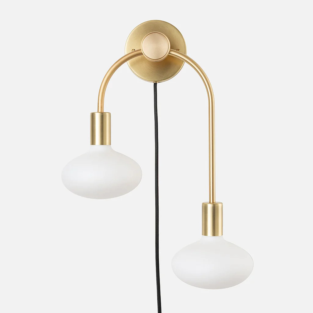 Simone Double Plug-In Sconce | Schoolhouse