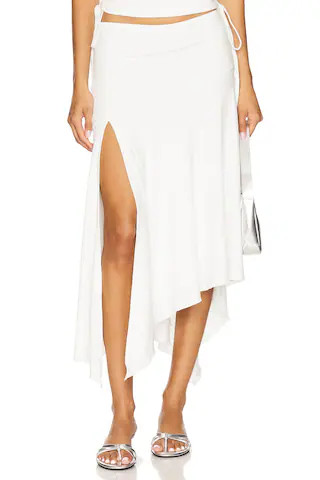 superdown Jaqualina Midi Skirt in White from Revolve.com | Revolve Clothing (Global)